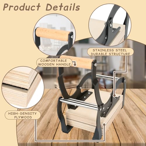 TOPOWN Mini Linocut Press for Printmaking, Linocut Printing Hand Lever Press Machine, Manual Hand Lever Printing Press Machine for Linoleum Blocks with Felt Pad(fit up to 25mm Thick Blocks, A5) - size: A5[5.83x8.27'']