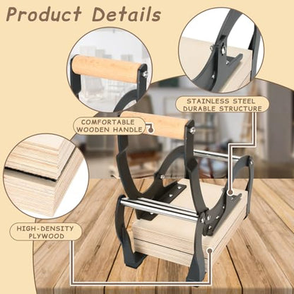 TOPOWN Mini Linocut Press for Printmaking, Linocut Printing Hand Lever Press Machine, Manual Hand Lever Printing Press Machine for Linoleum Blocks with Felt Pad(fit up to 25mm Thick Blocks, A5) - size: A5[5.83x8.27'']