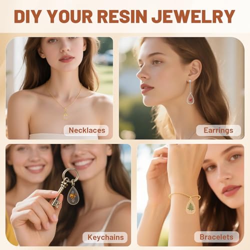 Gartful Open Bezels for Resin Jewelry Making, Hollow Frame Pendants with Jump Rings, Craft Bezels for Necklace, Earrings - style: Water Drop - 30PCS