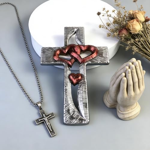 2pcs Heart Resin molds Silicone, Cross molds for Resin Wall Art, Bedroom Living Room Wall Hanging, Tabletop Decoration, Resin molds Silicone Clearance