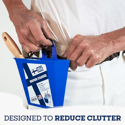 Paint Brush Holder with Clip for Paint Cans, Buckets & Utility Belts, Hands-Free Wet Brush Storage for Interior & Exterior Painting, Made in USA