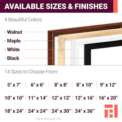 Ampersand Floaterframe for Wood Panels, 7/8 Inch Depth, Thin, 6x6 Inch, Black (FTHIN780606B) - color: Black, size: 6"x6"
