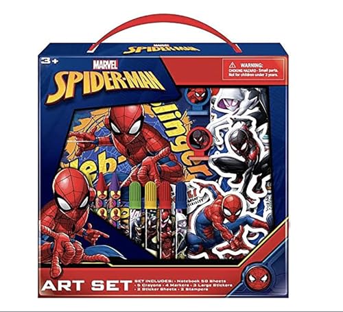 Creative Spiderman Complete Art Kit – Coloring, Painting & Drawing Supplies – Perfect for Home, School, Parties or Travel