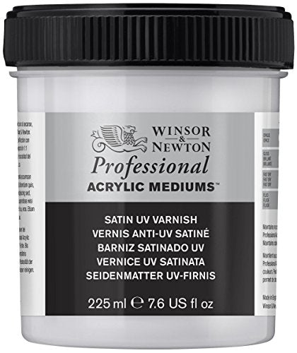 Winsor & Newton Professional Acrylic Medium, Satin UV Varnish, 225ml (7.6-oz) - color: Satin Uv Varnish, style: 225ml (7.6-oz)