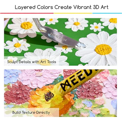 MEEDEN Soft Oil Pastels Set: 48 Colors with Extra 4 White Oil Pastels for Artists Beginners Adults Teachers - Vibrant Oil Pastel Crayons for Art Painting & Drawing, Blending, Layering, Shading - style: 48 Colors