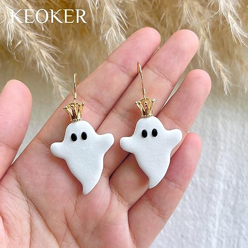 KEOKER Polymer Clay Cutters Halloween, Clay cutters for Halloween Earrings Making, 10 Shapes Halloween Clay Earrings Cutters, Ghost Halloween Clay Earring Cutters (Earrings Clay Cutters 2) - color: Earrings Clay Cutters 2