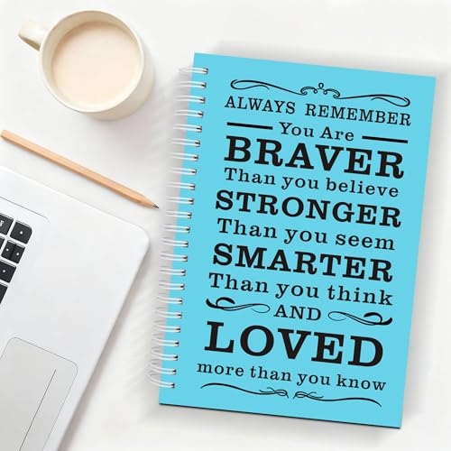 JOHSBYD 2Pcs Blank Spiral Notebook,Inspirational Gifts A5 Hardcover Sketch Book,Art Sketchbook for Drawing, Unlined, Plain Sketch Book for Women Men Work Writing,160 Pages (2, Blank Page Light Blue) - color: Blank Page Light Blue