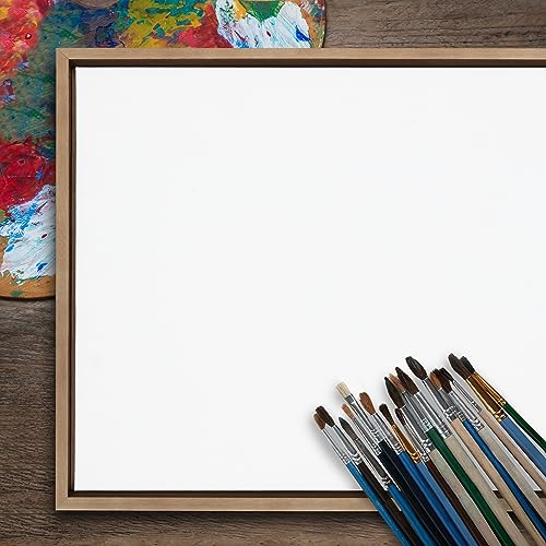 Kate and Laurel Sylvie Blank Framed Canvas Wall Art, 23x33 Bright Gold, Modern Empty Canvas for Paint-Your-Own Art, Premium Canvas Already Framed - color: Gold, size: 22"L x 22"W