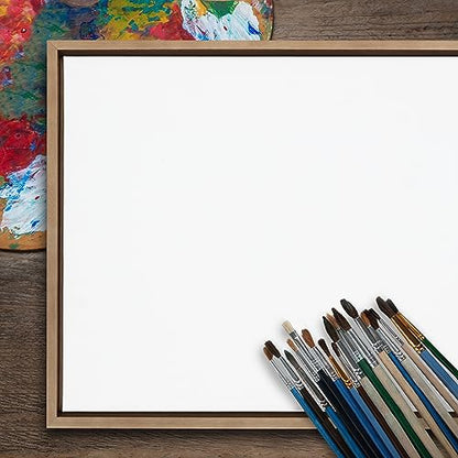 Kate and Laurel Sylvie Blank Framed Canvas Wall Art, 23x33 Bright Gold, Modern Empty Canvas for Paint-Your-Own Art, Premium Canvas Already Framed - color: Gold, size: 22"L x 22"W
