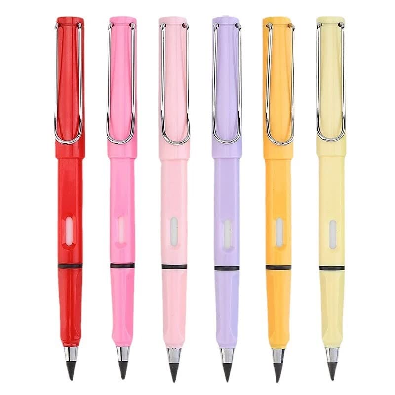 Pencil with 3 Replaceable Tip Set Writing No Ink Pen Office School Supplies Stationery(white-Dinosaur Doodle4) - color: white-Dinosaur Doodle4