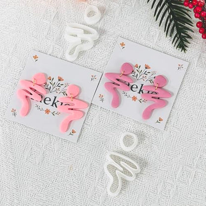 Xaekicr Abstract Woman Shape Polymer Clay Cutters – Modern Clay Earring Cutters for Jewelry Making, Clay Tools for Polymer Clay Molds, Set of 2 - color: U color
