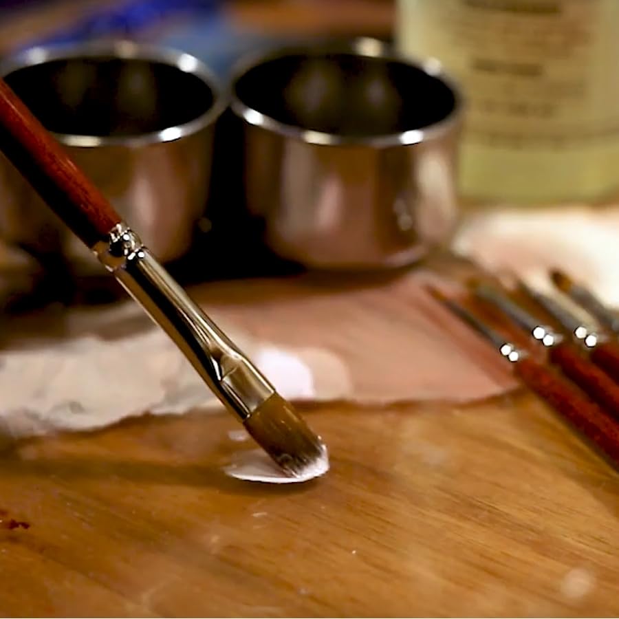 Creative Mark Mimik Kolinsky Watercolor Brush - # 20 Round - Long Handle Synthetic Paint Brush - Handmade in Germany - Synthetic Sable Paint Brushes for Professional Artists - Animal-Friendly - size: 20