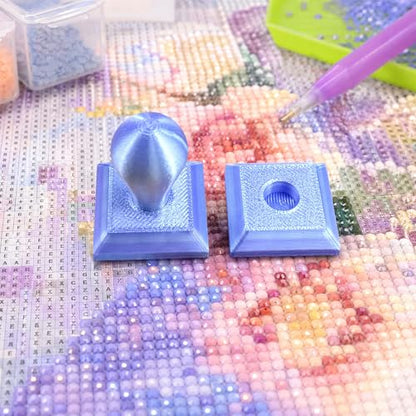Diamond Art Painting Embossing Roller 3D Printing Diamond Art Painting Seal Press Diamond Art Painting Roller Tool Set for Multi-Color Square & Circular Drills (Lavender Purple) - color: Lavender purple