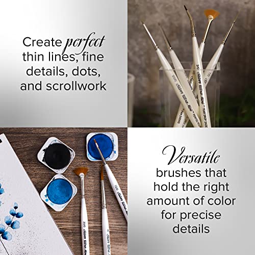 Silver Brush UMS-2455S Ultra Mini Ultimate Round Short Handle Brush Set, 4 Per Pack - color: Designer Round Set, size: 4 Pc