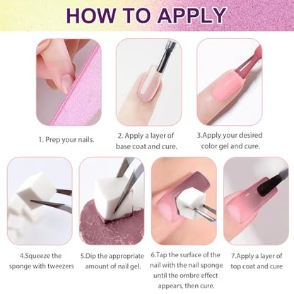 9 Colors Pat Painting Nail Gel Sponge Set,Hema＆TPO Free,6-in-1 Gradient Ombre Paint Nails Gel Palette for Blooming,Nail Color,Liner Gel,French Nail,Chrome Powder,No Wipe,DIY Nail Art(E) - color: Terracotta Blush Set