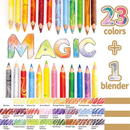 Koh-I-Noor Magic Jumbo Triangular Coloured Pencil, Pack of 24, Multicolor