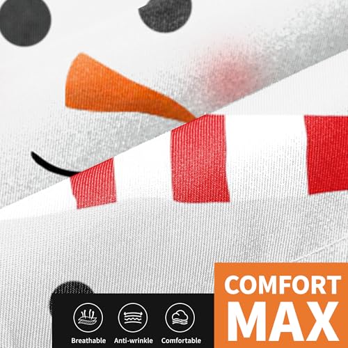 BOHARERS Cute Christmas Apron White Scarf Snowman Aprons for Kitchen Adjustable Waistband Christmas Gift - color: D-01 Pack Cute Snowman