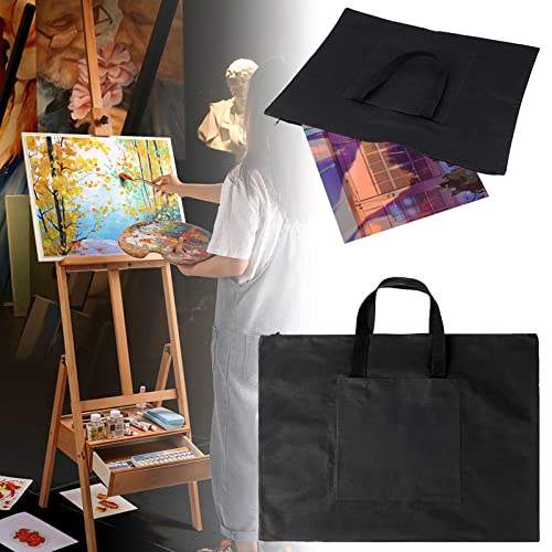A2 Artist Portfolio Bag Large Waterproof Portfolio Case Portable Drawing Painting Board Bag Foldable Sketching Artwork Tote Bag 4K 8K Sketchpad Canvas Handbag Poster Art Supplies Storage Folder