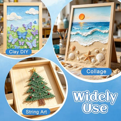 ESRICH 12x16 Inch Wood Panels for Painting, 2 Pack Craft Wood Canvas Boards, Blank Unfinished Wooden Art Board for DIY Art Creations Such as Painting, Acrylic Pouring, Resin, Burning, Collage, etc. - size: 12x16IN-2Pack
