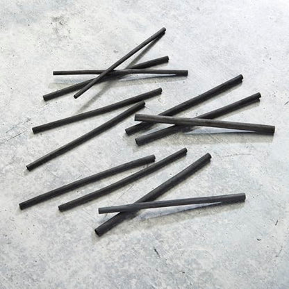KINGART 12-Piece Willow Charcoal Sticks, Soft, Black Artist Vine Charcoal for Artists, Beginners, Students, Great for Sketching, Rendering, Drawing, Shading and Fine Art