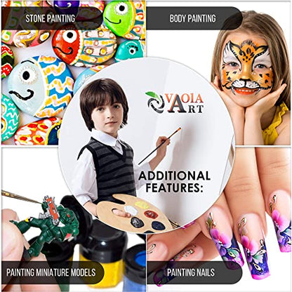 Paint Brush Set for Acrylic Painting Artist Paint Watercolor Brush Professional Oil Painting Brushes Small Craft Paint Brushes Face Paint Brushes Black Handle - color: Black Handle