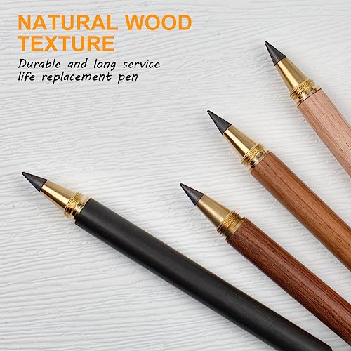 HOTUT Inkless Pencil - 4pcs Everlasting Wooden Infinity Pencil, Wood-Cased Graphite Reusable for Writing Drawing, Students Home Office School Supplies - color: 4pcs-Wooden