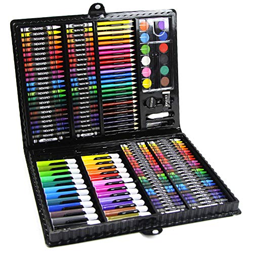 168-Piece Deluxe Art Set – Art Supplies for Drawing, Painting and More in a Plastic Case - Makes a Great Gift for Children and Adults