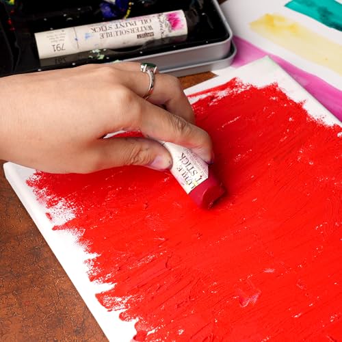 PHOENIX Titanium White Oil Paint Stick - Vibrant Color 37ml Large Water Soluable Soft Oil Pastels for Professional Oil Painting - Creamy Drawing Art Supplies for Artists - color: Titanium White