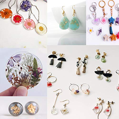 Suhome 73 Pack Resin Earring Mold Jewelry Silicone Resin Molds Making Kits Including Earring, Pendant, Bracelet, Necklace, Button Silicone Casting Molds for Beginners - color: Earring