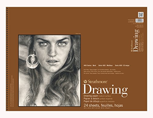 Strathmore 400-8 400 Series Drawing Pad, 18"x24", Ivory/Cream, 24 Sheets, Medium - color: Ivory/Cream, size: 18x24