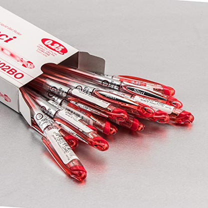 Pentel Arts Slicci 0.25 mm Extra Fine Gel Pen, Red Ink, Box of 12 (BG202-B) - color: Red, size: 12 Count (Pack of 1), style: 0.25mm