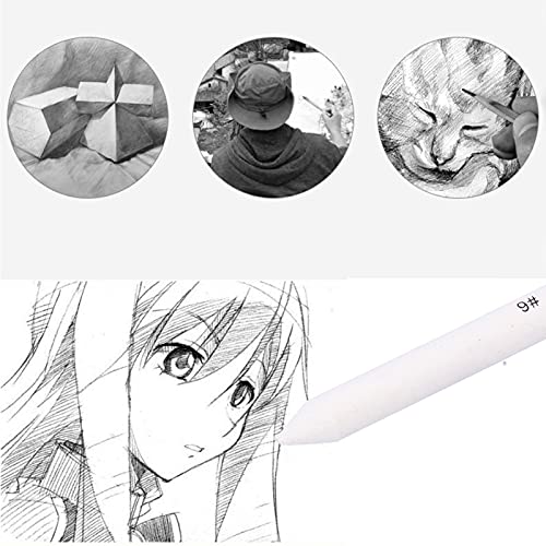 JAOCDOEN Blending Stumps and Tortillions Set Drawing Tools with 2Pcs Sandpaper Pencil Pointer for Sketch