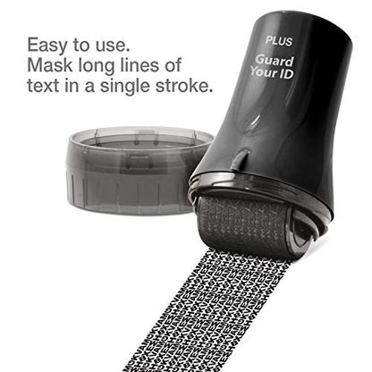 Guard Your ID Wide Advanced Roller 2.0 Identity Theft Prevention Security Stamp Black - color: Black, size: wide