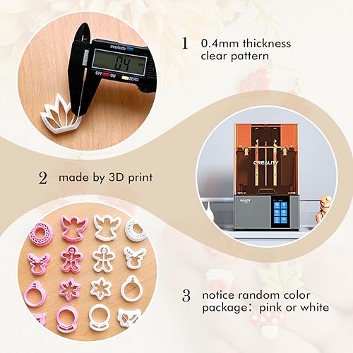 KEOKER Christmas Clay Cutters, Christmas Polymer Clay Cutters for Earrings Making, 20 Clay Cutters Shapes - color: ALL