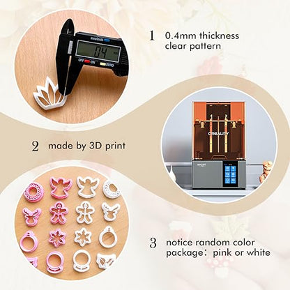 KEOKER Christmas Clay Cutters, Christmas Polymer Clay Cutters for Earrings Making, 20 Clay Cutters Shapes - color: ALL