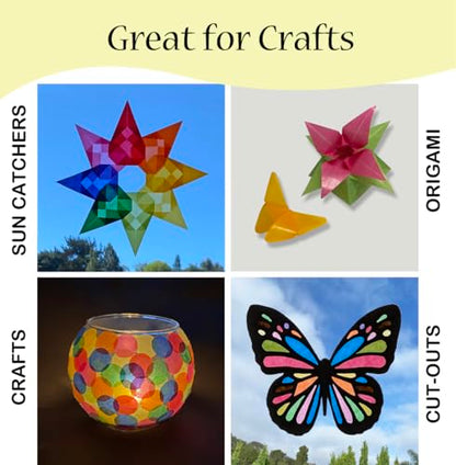 Translucent Wax Paper, Kite Paper, Glassine Papers. Suitable for Making Window Stars, Waldorf Stars (Bright, 4 x 4 inch) - color: Bright, 4 x 4 inch