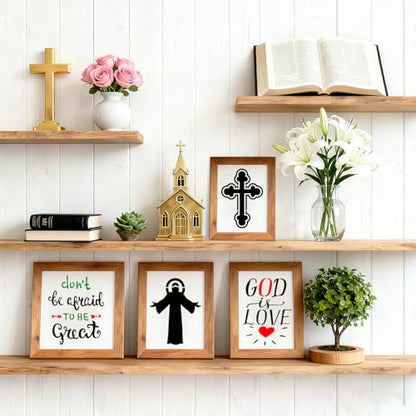 64 Pieces Small Bible Verse Stencils for Painting on Wood, 3 Inch Reusable Christian Stencil for Crafts, Plastic Motivational Quotes Word Template for Wall Rock Sign Canvas Home Decor(Bible) - style: Bible