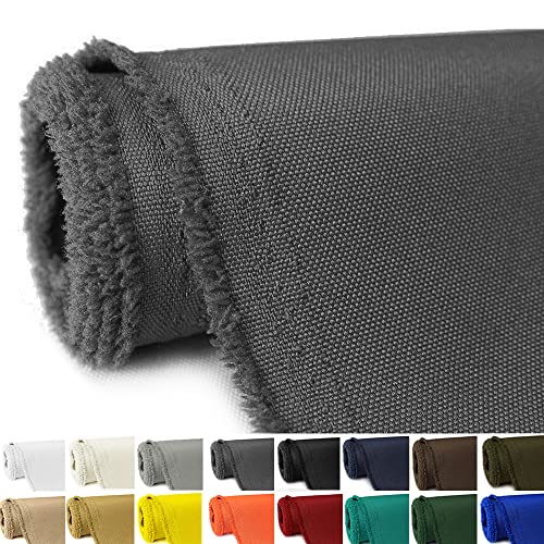 Waterproof Canvas Fabric by The Yard 58" W 600D Upholstery Polyester Material Indoor Outdoor Water Resistant Fabric for Chair Cushion Furniture Cover Sewing DIY Cloth, 1 Yard Gray - color: Gray, size: 1 Yard 36" x 58"