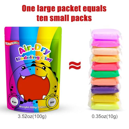 ifergoo Red Air Dry Clay, DIY Creative Modeling Clay for Kids, Super Light Magic Foam Clay for Kids Age 3-12, Soft, No-Sticky & Non-Toxic, Molding Clay for School Art & Craft Project(Red 100g/3.5oz) - color: Red/100g