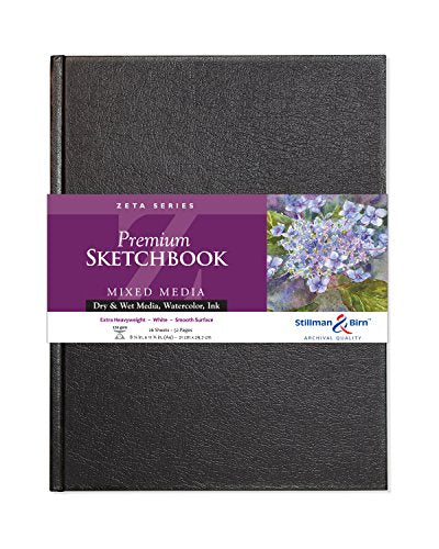 Stillman & Birn Zeta Series Hardbound Sketchbook, A4 (8.25" x 11.75"), 270 GSM (Extra Heavyweight), White Paper, Smooth Surface - size: A4 (8.25" x 11.75") 270 gsm (Extra Heavyweight)