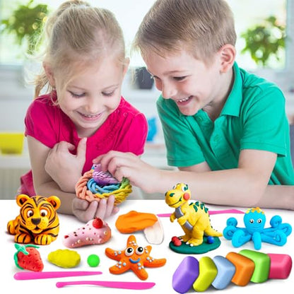 Air Dry Clay 192 Colors, Modeling Magic Clay Set with 3 Sculpting Tools, Arts Crafts Gift for Kids and Beginners - color: 192 Colors
