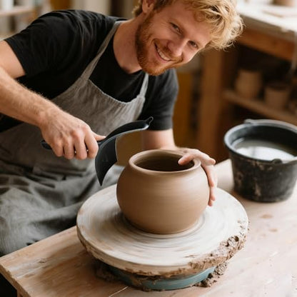 QZAVIRE Clay Centering Aid for Wheel Throwing - Beginner Potters Clay Tools & Wheel Throwing Assist, Portable Pottery Centering Tool for Home Kiln Studios Porcelain Making (1)