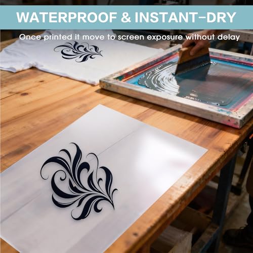 Waterproof Inkjet Transparency Film 13 x 19 Inch, 5 Mil 150 Sheets Professional Grade Printable Transparency Film for Silk Screen Printing, Overhead Projector, Crafts - size: 13''x19'', 5 mil, style: 150 Sheets