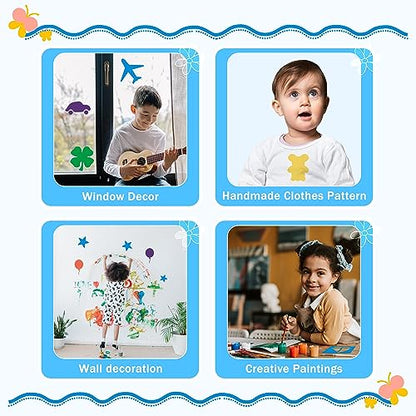 24 Pieces Stencils,Large Drawing Stencils Chalk Template,8 Inches Washable Shape Template Stencils Kit for Crafts,Painting Drawing (Animal, 8 inch) - color: Animal