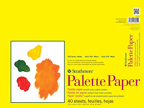 Strathmore Tape Bound Palette Paper Pad, 41 lb. Poly-Coated Paper, 12 X 16 inches, 40 Sheets (365-12) - size: 12x16
