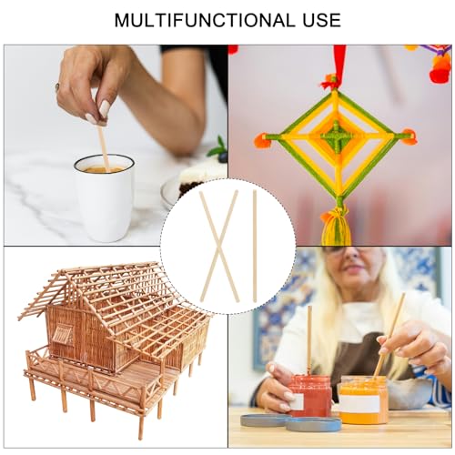DMiotech 50 Pack 7" x 0.2" Paint Stir Sticks,Strong Natural Craft Sticks,Wooden Paint Stirrers Mixing Stick for Epoxy Resin and Making DIY Craft,Wood Color