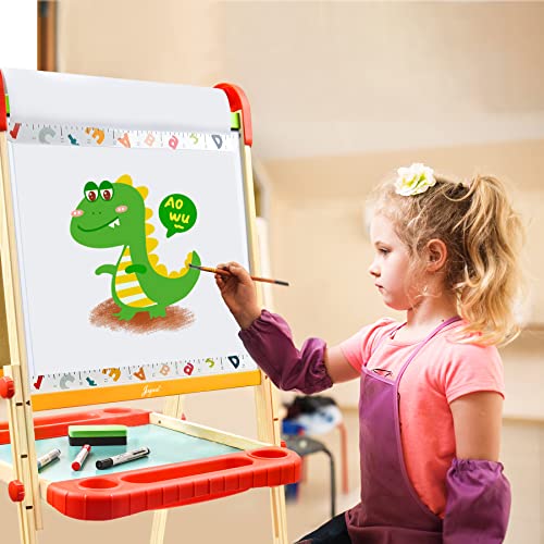 Joyooss Easel Paper Roll, Drawing Art Paper Roll Wide 18" x 984" Long (82 Feet) Painting Roll of Paper Kid Art and Craft Coloring White Paper for Kids Wrapping Doodle Gift 2 Packs - size: 18 Inch 2 Rolls