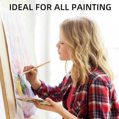 Wesquer Paint Brushes Set for Acrylic, Oil, Watercolor & Face Painting - 25 Piece Artist Brush Kit with Palette Knife, for Artists, Beginners & Adults
