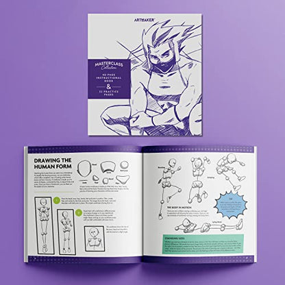 Hinkler Art Maker Masterclass Collection: How to Draw Manga Kit - Adults Drawing Kit – Draw Manga - Japanese Art - Drawing Stationary - Advanced Drawing Guide - Arts and Craft for Adults - Craft Kits - style: Japanese