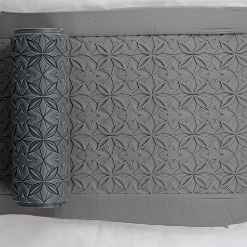 Lattice Bloom Clay Texture Roller 4" for Polymer Clay - color: Lattice Bloom Roller
